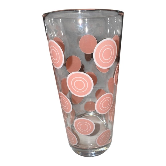Homer Laughlin Fiesta Dots Circle Tumblers Set of 6 Peach /pink Dots Retired 6” - Picture 10 of 14